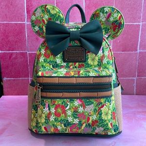 NWT 2020 Loungefly Disney MINNIE  Mouse Main Attraction Tiki Room Mini Backpack